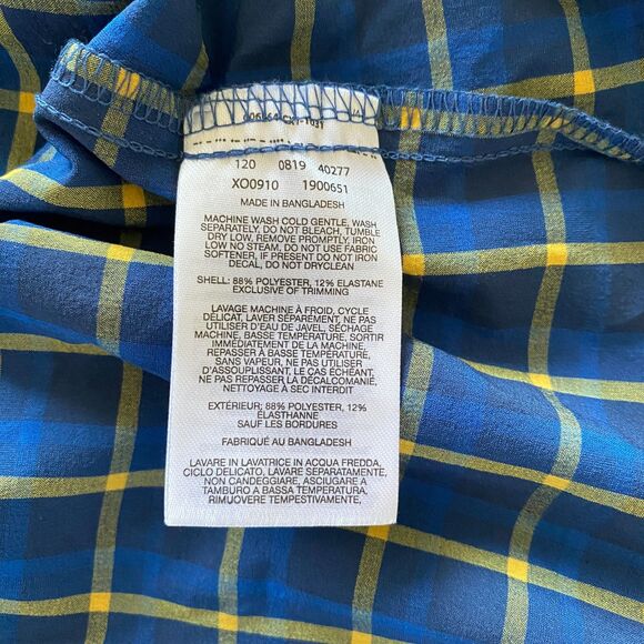 Columbia Omni-Shade Blue Check Short Sleeve Button Up Shirt Plus Size Hiking XXL - Picture 8 of 11